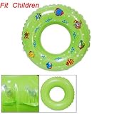 Como Children Fish Pattern Soft Swim Ring Pool Float Green
