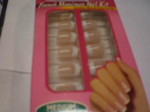 French Manicure Nail Kit-medume Size Hand with Glue 36/pk(2363)