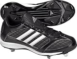 Softball - Adidas Spinner Low Blk/Wht Metal Baseball Cleat
