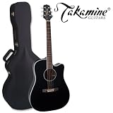 Takamine EF341SC Dreadnought Cutaway Acoustic-Electric Guitar-Gloss Black