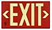 Glo Brite 7050-B 8-3/2-by-15.375-Inch Single Faced Eco Exit Sign with Frame, Red