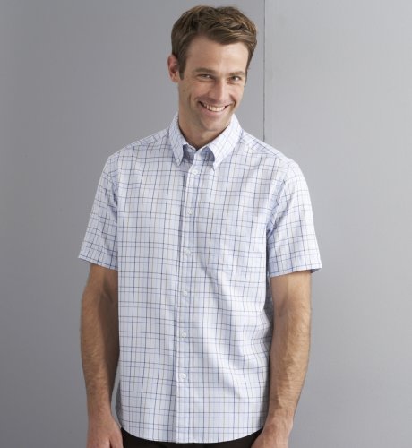 Big & Tall Blue Harbour Short Sleeve Oxford Check Shirt