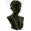 Black Neck Bust Necklace Earring Jewelry Display 9"