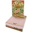 Asian Floral Fan Magnet Closure Mini Notepad
