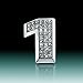 Crystallized Number 1 Car Emblem