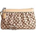 AUTHENTIC COACH LEAH COATED CANVAS MEDIUM WRISTLET 42357