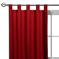 Casual Home Tab-Top Window Panel Pair - Red