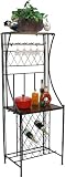 Large Baker Rack w/ Wine and Glass Holders