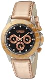 K&BROS Women's 9533-2 Ice-Time Crash Chronograph Rose Gold-tone