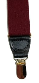 Geoffrey Beene Elastic Dress Suspenders (Burgundy)