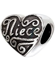 Zable (tm) Sterling Silver Niece Pandora Compatible Bead / Charm