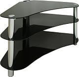 Centurion GT7 Contemporary Design Flat Screen 26  - 43  Glass Stand - Black
