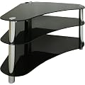 Centurion GT7 Contemporary Design Flat Screen 26" - 43" Glass Stand - Black