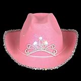 Child Pink Blinking Tiara Cowboy Hat