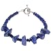 EXP Handmade Blue Lapis Lazuli Bracelet With Antiqued Silver Beads