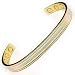 Men's Magnetic Copper Golf Bangle Bracelet Stripes