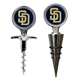 San Diego Padres MLB Cork Screw and Wine Bottle Topper Set