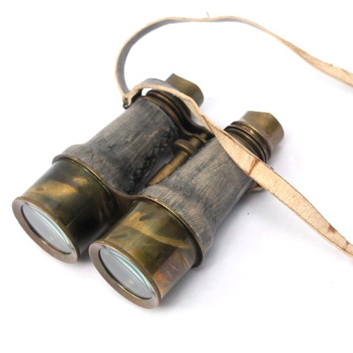 Collectibles Buy Antique Victorian Leather Covered Brass Binocular Finish