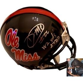 Buy Dexter McCluster signed Ole Miss Rebels Mini Helmet 182YDS 2TDS