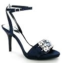 New Ladies Navy Blue Wedding Party Sandals Shoes Sizes 3-8