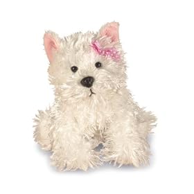 Webkinz White Terrier Plush Toy with Sealed Adoption Code