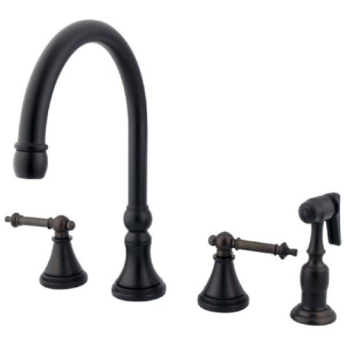 Kingston Brass Ks2795tlbs Tuscany 8 Inch Kitchen Faucet With Brass