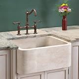 18 x 15 x 10 Polished Marble Farmhouse Prep Sink - Polished Carrara Marble