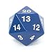 Koplow 55mm Jumbo d20 Opaque Countdown Dice, Blue with White