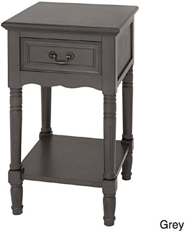 Antiqued Solid Wood Night Stand (Grey)
