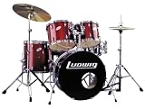 Ludwig LR1025EC Accent 5-Piece Drum Outfit Wine, Red