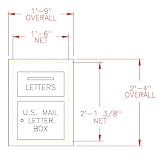 1 Hopper Door Outgoing Mail Drop Box (5 Units High)