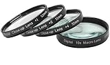 Sakar 52mm Close-Up Filter Set (+1, +2, +4 and +10 Diopters) Magnification Kit - Metal Rim