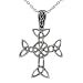Sterling Silver Celtic Cross Pendant with 18 inch Cable Chain