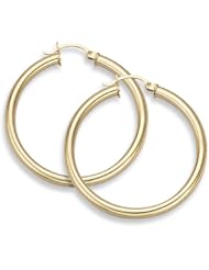 14K Gold Hoop Earrings - 1 3/4" diameter (4mm thickness)