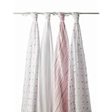 aden+anais100%Cotton4PackMuslinSwaddleBlanket,OhGirl