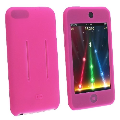 Pink Durable Flexible Soft Silicone Skin Cover Case for Apple Ipod Touch Itouch 2g 2nd Generation image