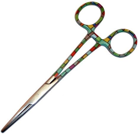 Professional - 5.5" - Straight Hemostat - Stainless Steel - Stained Glass - MT10