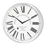 London Clock Company High Gloss Chrome Wall Clock