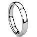 Unisex Women's 4MM Titanium Comfort Fit Wedding Band Ring High Polished Classy Domed Ring (5 to 11)