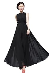 Fit-and-Flare Ruched  Round Neck Chiffon Club Dress/Prom Dress/Party Dress/Tunic  With Ruffles