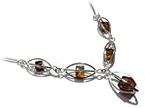 Sterling Silver Millennium Collection Amber Necklace