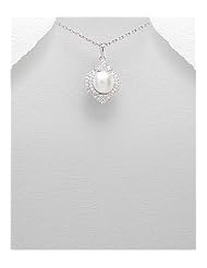 CZ Pendant Necklace In 92.5 Sterling Silver