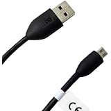 HTC OEM Micro-USB Data Charging Cable for HTC One M8 and Other Smartphones - Non-Retail Packaging - Black