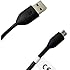 HTC OEM Micro-USB Data Charging Cable for HTC One M8 and Other Smartphones - Non-Retail Packaging - Black