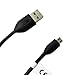 HTC OEM Micro-USB Data Charging Cable for HTC One M8 and Other Smartphones - Non-Retail Packaging - Black