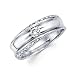 New 14k White Gold Mens Diamond Solitaire Wedding Ring Band .45ct (G-H Color, SI2 Clarity)