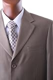Men's Single Breasted Tan Super 150's Wool Feel Dress Suit