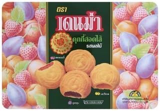 Denma Cookies Assorted Fruit, Portable, Easy to Carry 380g.