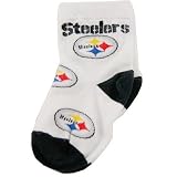 Pittsburgh Steelers White Infant 903 (0-13) All Over Team Logo Bootie Socks