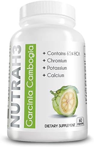 Pure Garcinia Cambogia Extract - Maximum Strength 65% HCA + Chromium, Potassium and Calcium Natural Appetite Suppressant and Weight Loss Supplement. 1000 mg per serving!